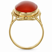 Anello - 18 carati Oro giallo Corallo