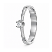 Anello - 18 carati Oro bianco Diamante (Naturale)