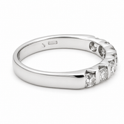 Anello - 18 carati Oro bianco - 0.56ct. tw. Diamante (Naturale) - Made in Italy - Handmade