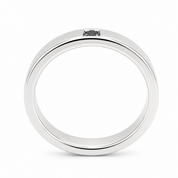Anello - 18 carati Oro bianco - 0.05ct. tw. Zaffiro - Made in Italy - Handmade