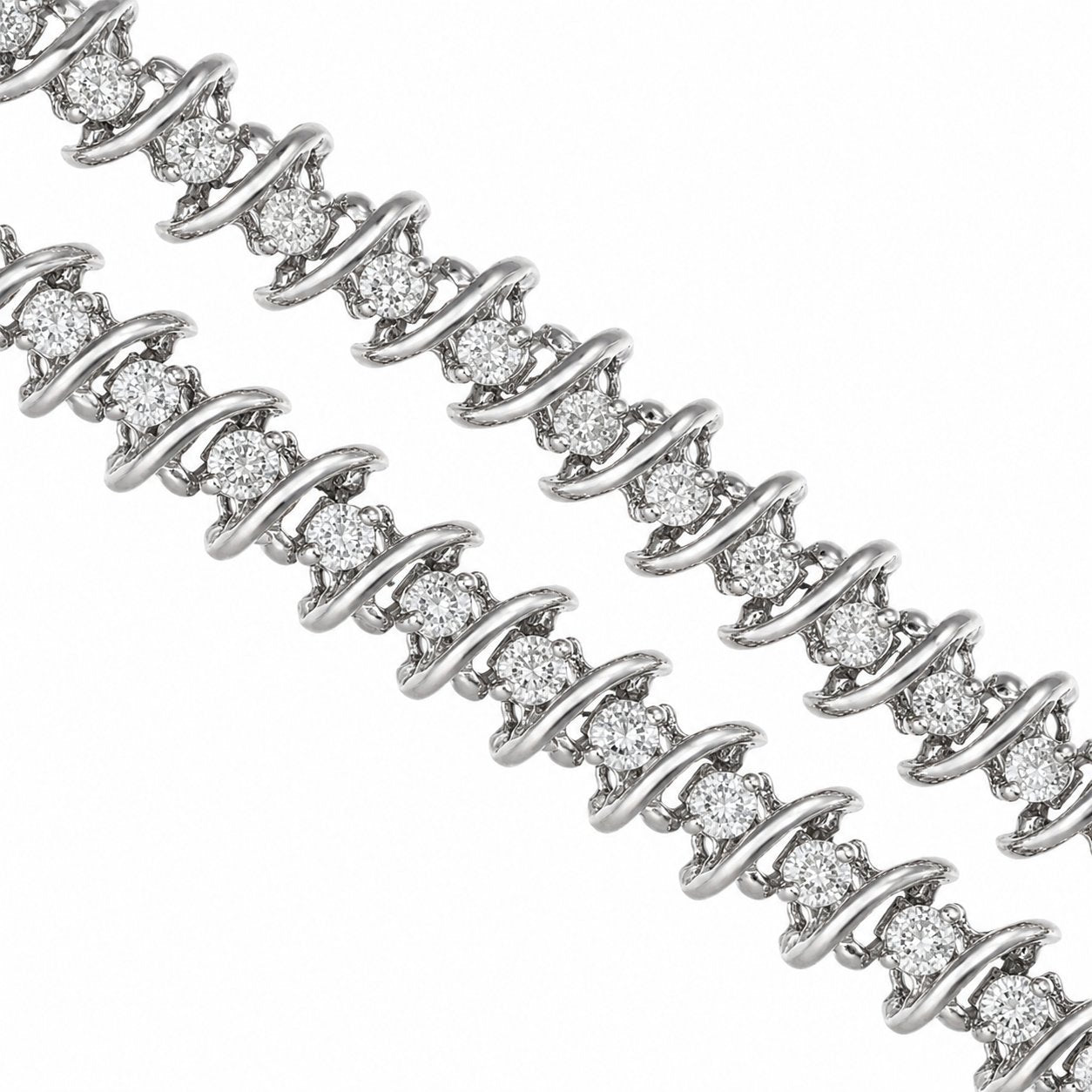 Bracciale - 14 carati Oro bianco - 2.00ct. tw. Diamante (Naturale) - Made in Italy - Handmade