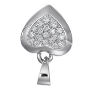 Ciondolo - 18 carati Oro bianco - 0.18ct. tw. Diamante