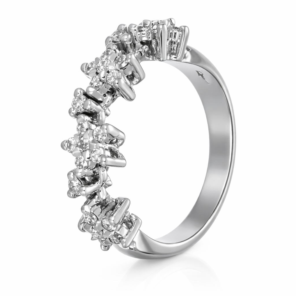 Anello - 18 carati Oro bianco - 0.70ct. tw. Diamante (Naturale)