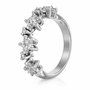 Anello - 18 carati Oro bianco - 0.70ct. tw. Diamante (Naturale)