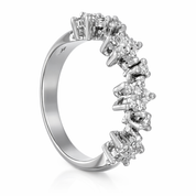 Anello - 18 carati Oro bianco - 0.70ct. tw. Diamante (Naturale)