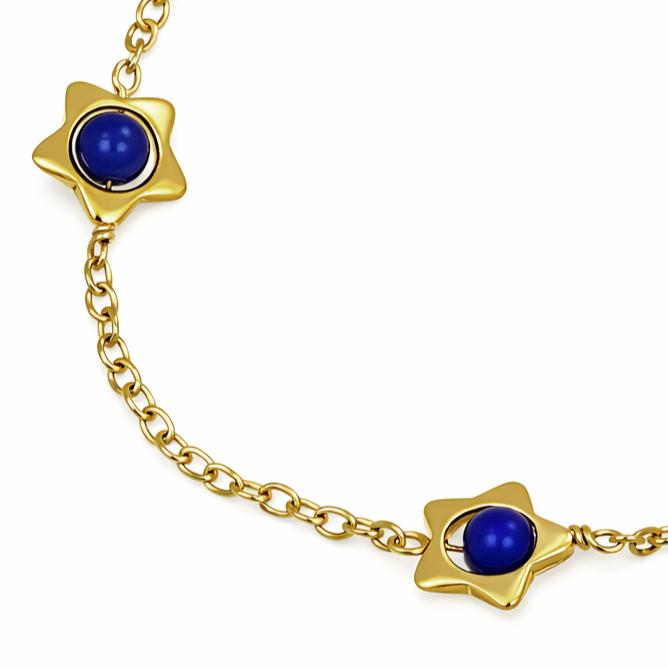 Bracciale - 18 carati Oro giallo Lapislazzuli