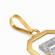 Ciondolo - 18 carati Oro giallo, Oro bianco - 0.07ct. tw. Diamante (Naturale)