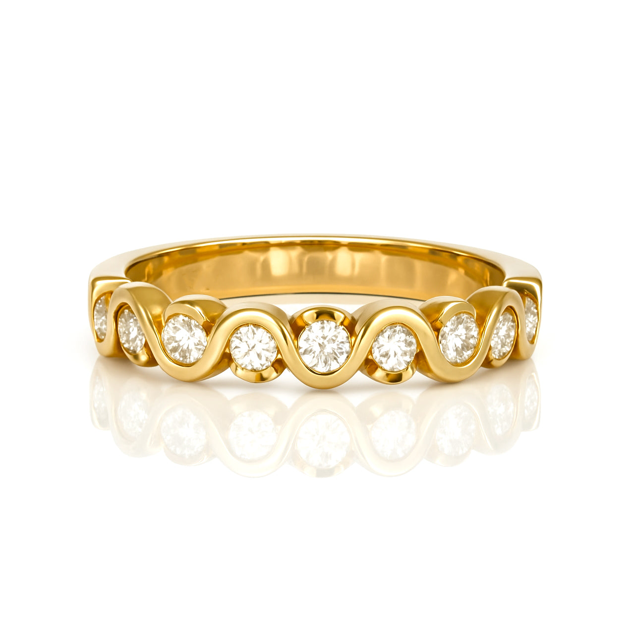 Anello - 18 carati Oro giallo - 0.36ct. tw. Diamante (Naturale)