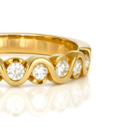 Anello - 18 carati Oro giallo - 0.36ct. tw. Diamante (Naturale)