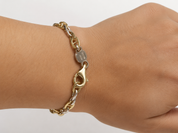 Bracciale - 18 carati Oro giallo, Oro bianco - Handmade - Made in Italy