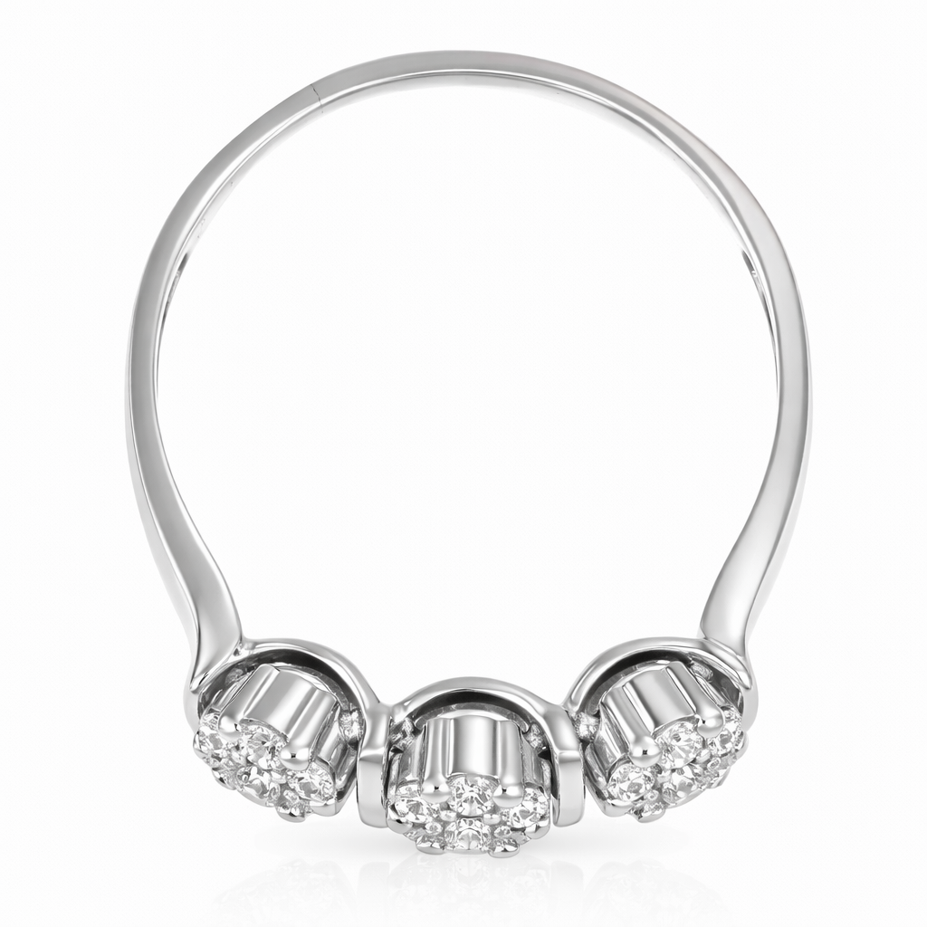 Anello - 18 carati Oro bianco Diamante (Naturale)