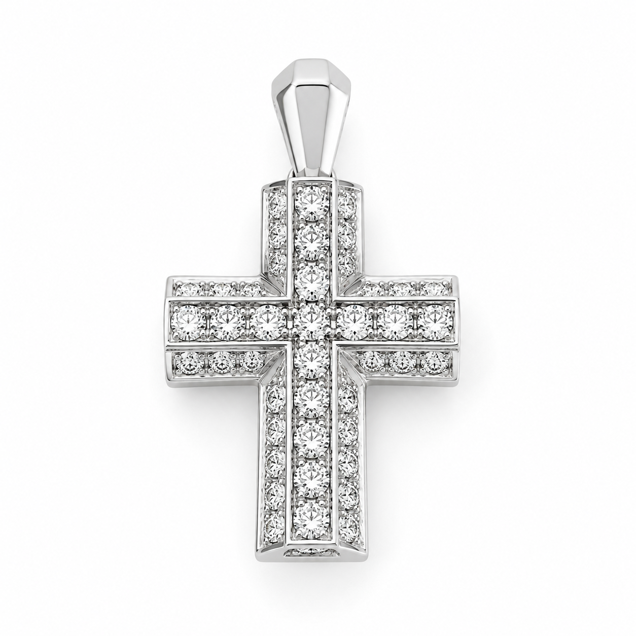 Ciondolo - 18 carati Oro bianco - 0.675ct. tw. Diamante (Naturale) - Made in Italy - Handmade
