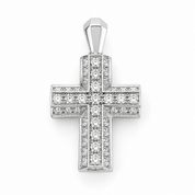 Ciondolo - 18 carati Oro bianco - 0.675ct. tw. Diamante (Naturale) - Made in Italy - Handmade
