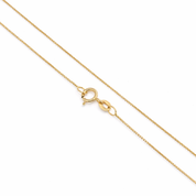 Collana unisex in oro giallo 18 carati con catena sottile e ciondolo a croce dal design traforato