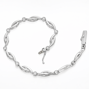 Bracciale in Oro Bianco 18 carati - zirconi