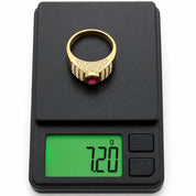 Anello - 18 carati Oro giallo - 1.42ct. tw. Rubino - Diamante