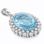 Ciondolo - 18 carati Oro bianco - 47.50ct. tw. Quarzo - Diamante