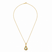Collana con ciondolo - 18 carati Oro giallo - 1.85ct. tw. Acquamarina