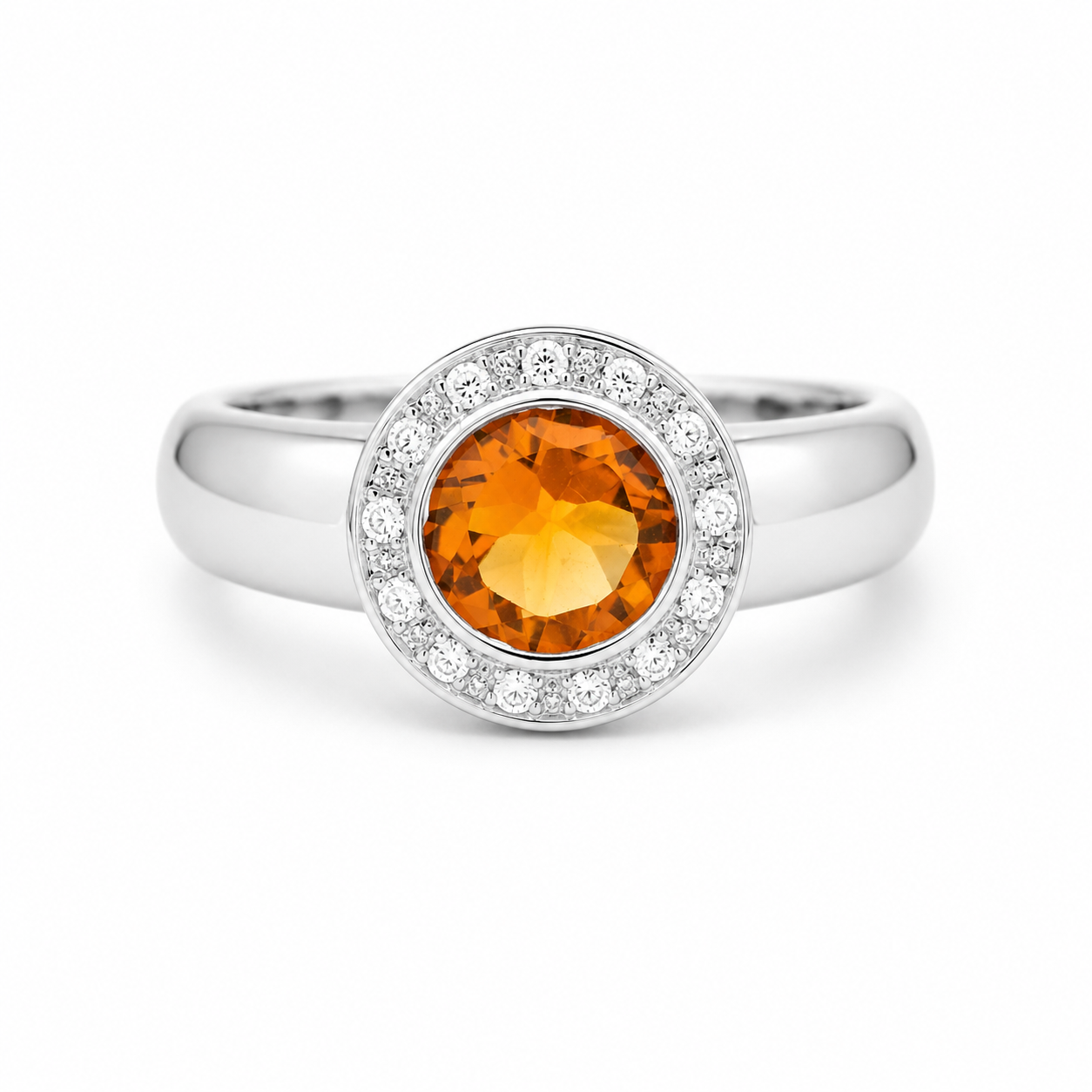 Anello - 18 carati Oro bianco - 1.32ct. tw. Quarzo - Diamante - Made in Italy - Handmade