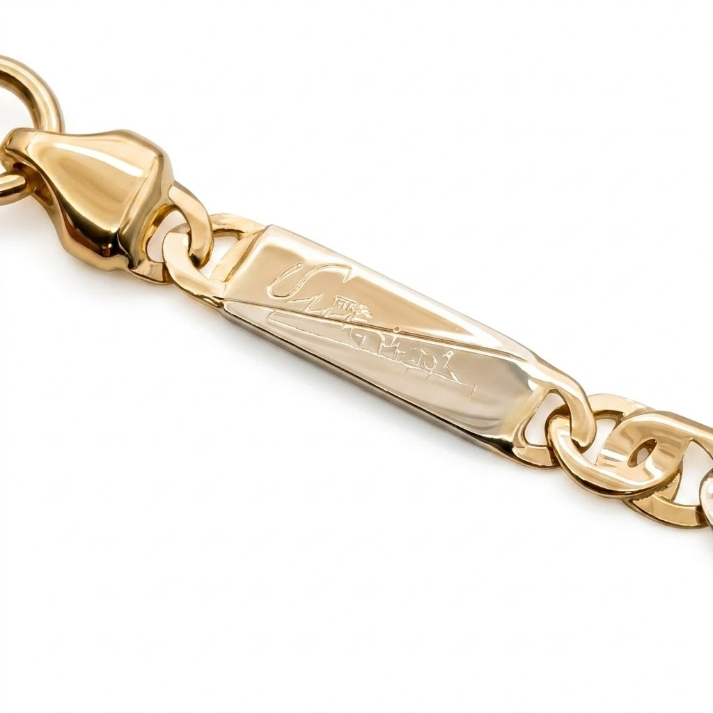 Collana con ciondolo - 18 carati Oro giallo, Oro bianco - Made in Italy - Handmade
