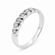 Anello - 18 carati Oro bianco - 0.175ct. tw. Diamante (Naturale) - Made in Italy - Handmade