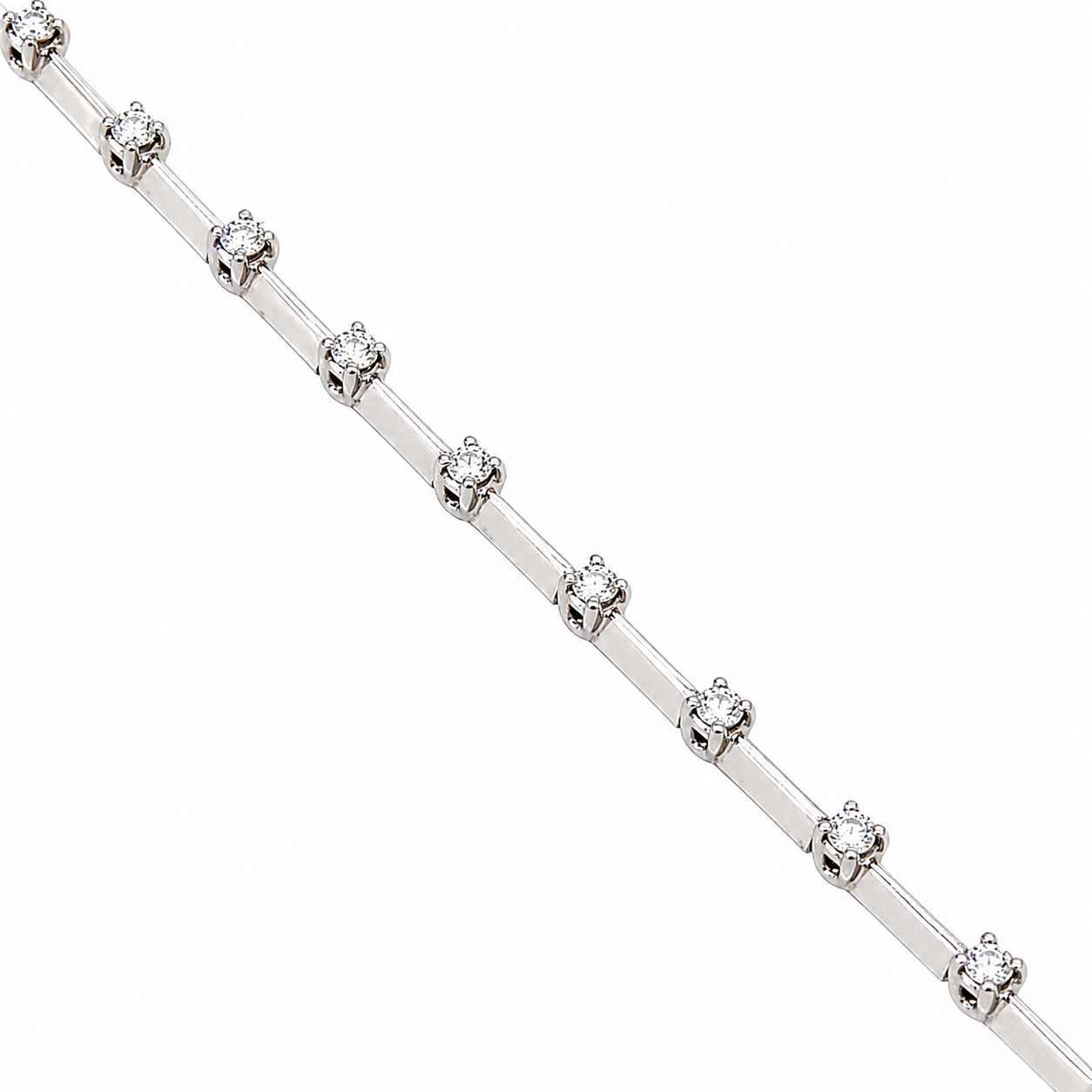Bracciale - 18 carati Oro bianco, Alfieri & St. John - 0.72ct. tw. Diamante (Naturale)