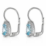 Orecchini - 18 carati Oro bianco - 1.66ct. tw. Acquamarina - Diamante