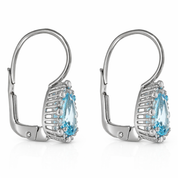 Orecchini - 18 carati Oro bianco - 1.66ct. tw. Acquamarina - Diamante