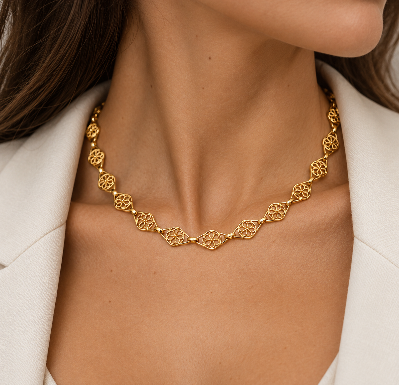 Collana - 18 carati Oro giallo - Made in Italy - Handmade