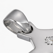 Ciondolo - 18 carati Oro bianco - 0.01ct. tw. Diamante (Naturale)