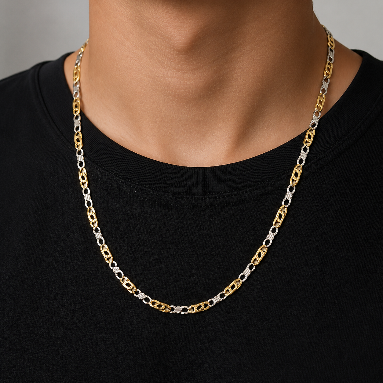Collana - 18 carati Oro giallo, Oro bianco - Made in Italy - Handmade