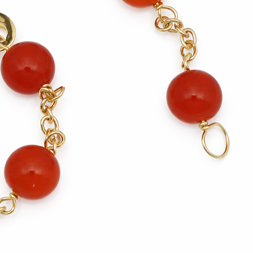 Bracciale - 18 carati Oro giallo Corallo