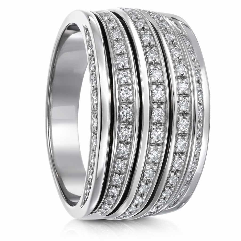 Anello - 18 carati Oro bianco - 0.52ct. tw. Diamante (Naturale)