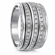 Anello - 18 carati Oro bianco - 0.52ct. tw. Diamante (Naturale)