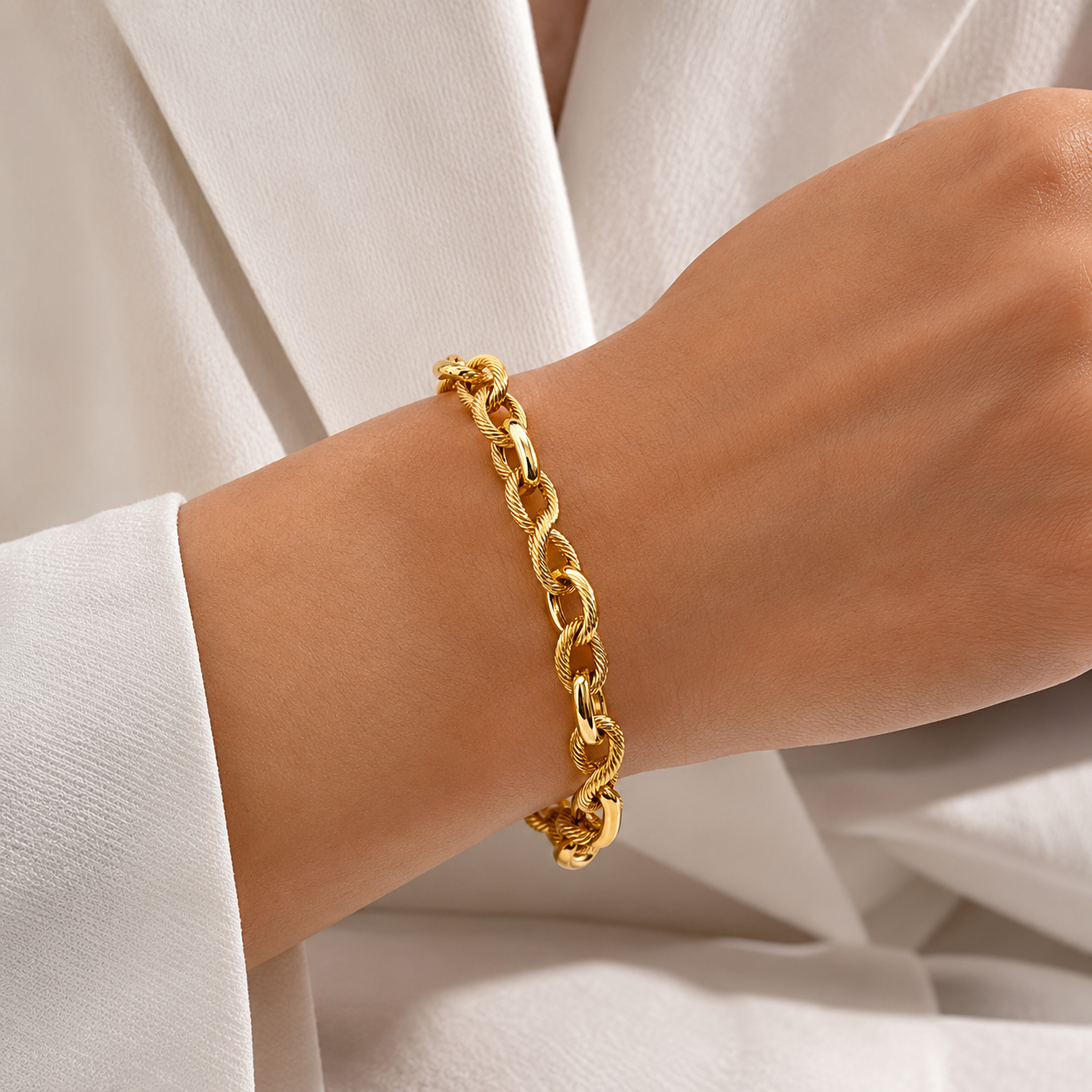Bracciale - 18 carati Oro giallo - Made in Italy - Handmade