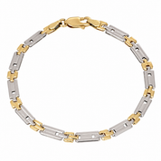 Bracciale - 18 carati Oro giallo, Oro bianco - Made in Italy - Handmade