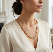 Collana - 18 carati Oro giallo, Oro bianco