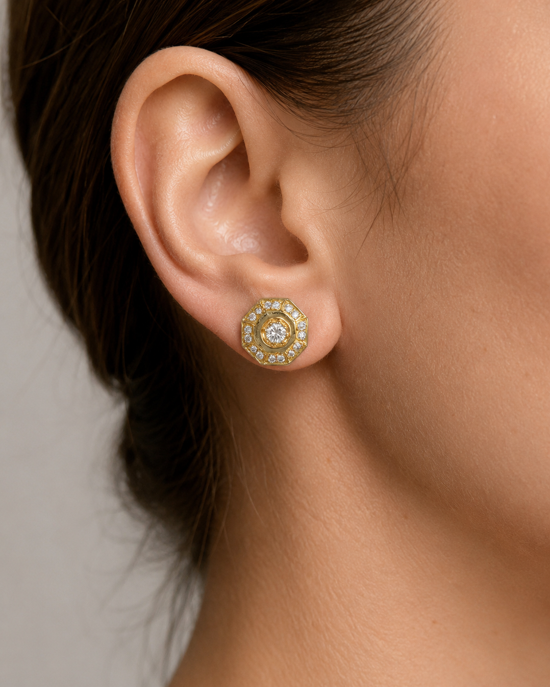Orecchini - 18 carati Oro giallo - 0.88ct. tw. Diamante (Naturale) - Made in Italy - Handmade
