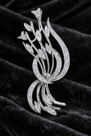 Spilla - 18 carati Oro bianco - 0.31ct. tw. Diamante (Naturale)