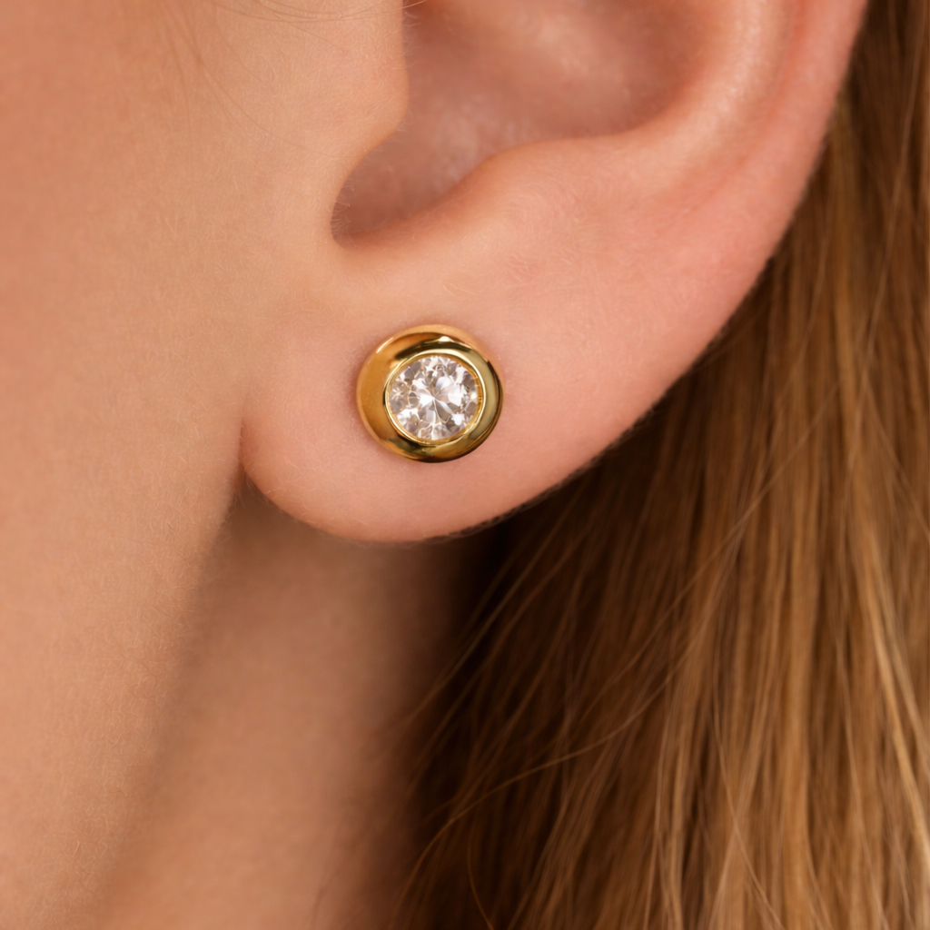 Orecchini - 18 carati Oro giallo - 0.24ct. tw. Diamante (Naturale)
