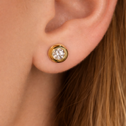 Orecchini - 18 carati Oro giallo - 0.24ct. tw. Diamante (Naturale)
