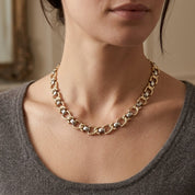 Collana - 18 carati Oro giallo, Oro bianco - Made in Italy - Handmade
