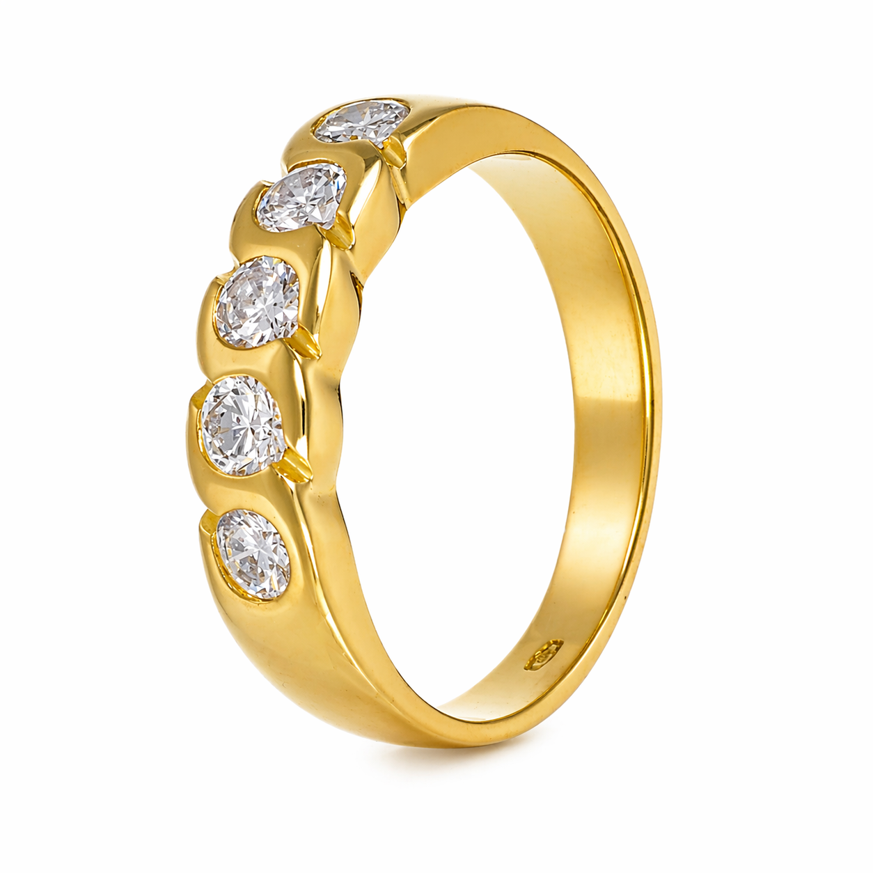 Anello - 18 carati Oro giallo - 0.85ct. tw. Diamante (Naturale)