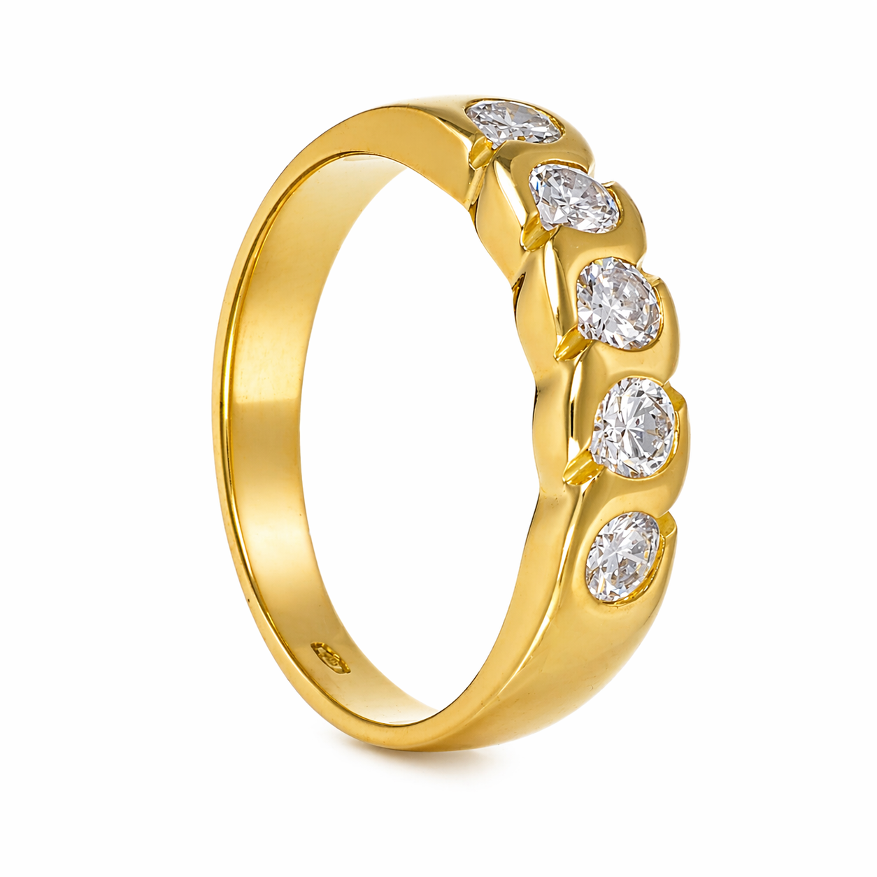 Anello - 18 carati Oro giallo - 0.85ct. tw. Diamante (Naturale)