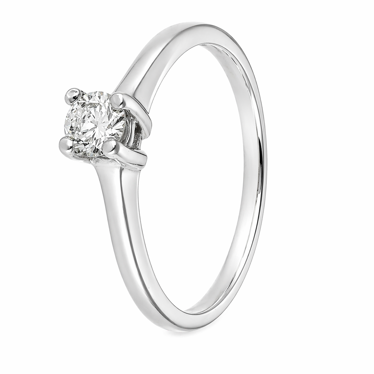Anello - 18 carati Oro bianco - 0.40ct. tw. Diamante (Naturale)