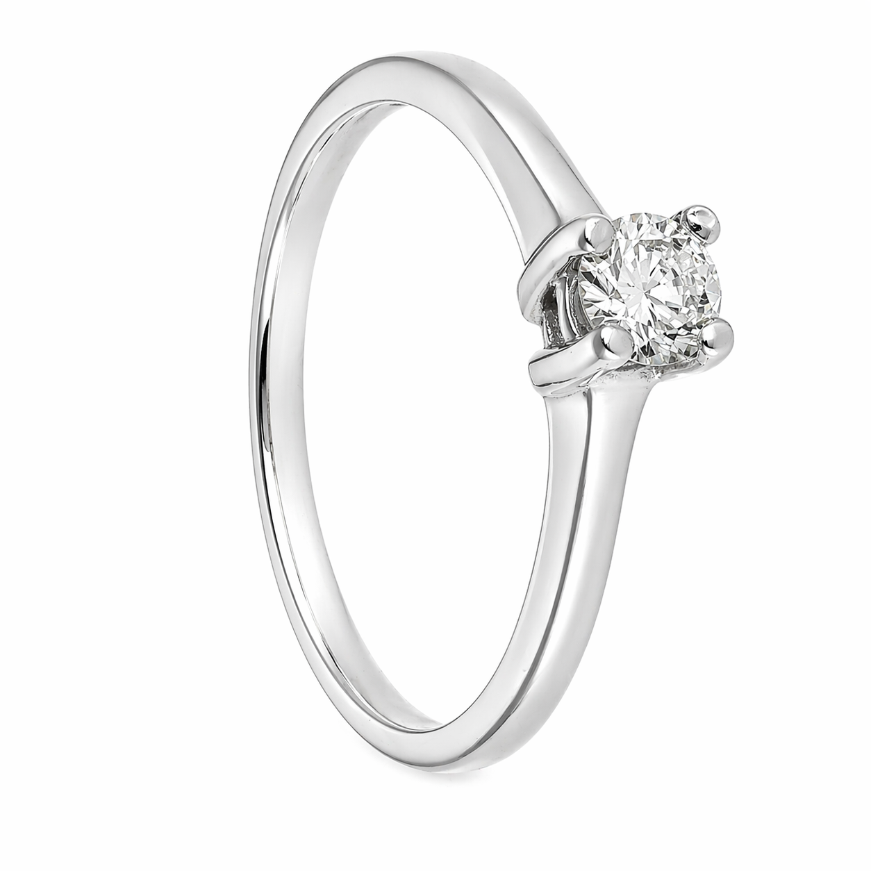 Anello - 18 carati Oro bianco - 0.40ct. tw. Diamante (Naturale)