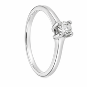 Anello - 18 carati Oro bianco - 0.40ct. tw. Diamante (Naturale)