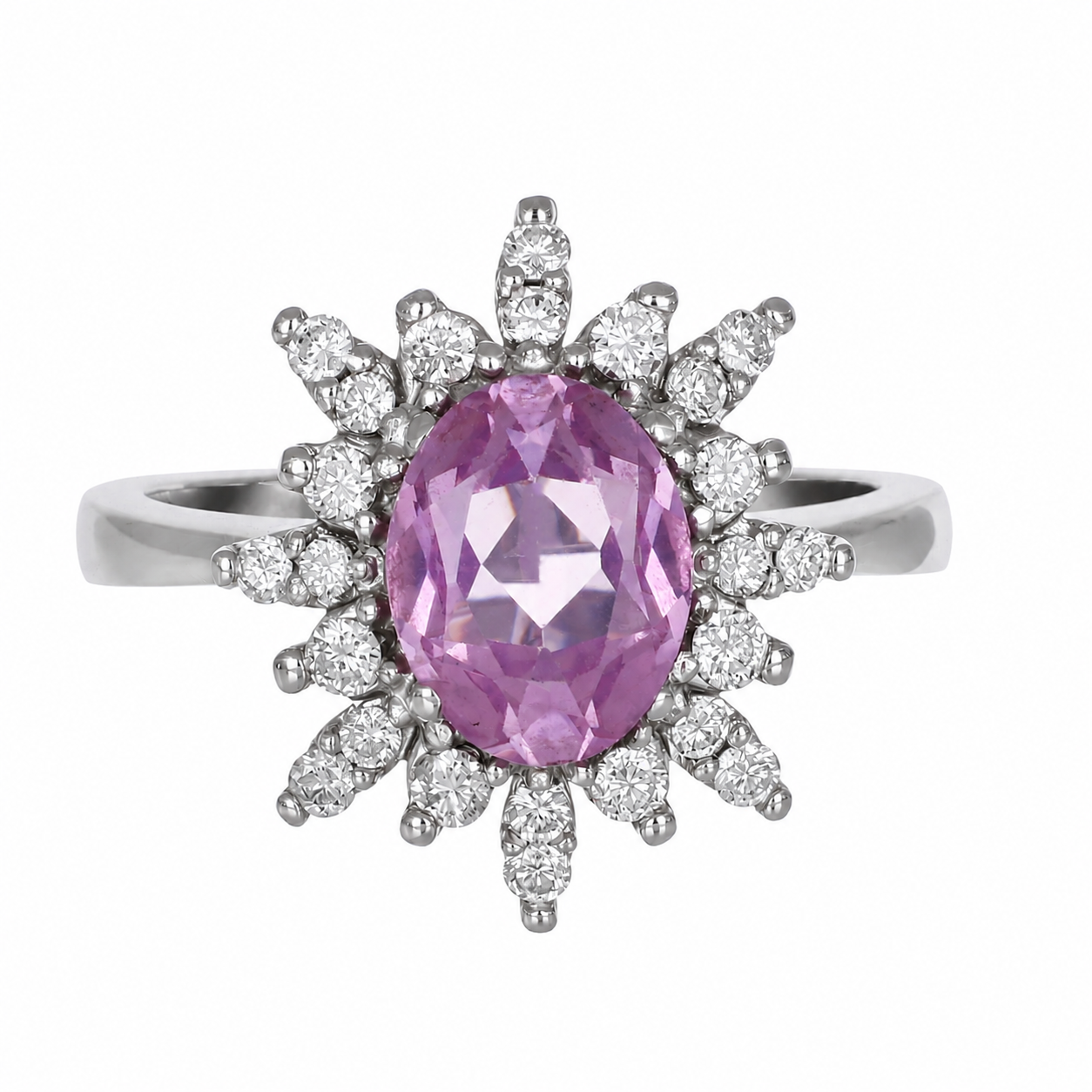 Anello - 18 carati Oro bianco- 2.78ct. tw. Quarzo - Diamante - Made in Italy - Handmade