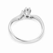 Anello - 18 carati Oro bianco - 0.05ct. tw. Diamante (Naturale) - Made in Italy - Handmade