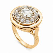 Anello - 18 carati Oro giallo, Argento - 1.80ct. tw. Diamante (Naturale) - Made in Italy - Handmade
